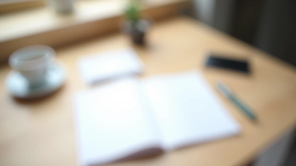 Desk with journal, pen, and calendar showing marked dates and notes from past month